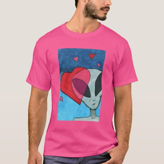 T-shirt Alien amoureux (Devant)