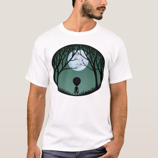 T-shirt Alien Art Alien masculin w. Chemises de lu (Devant)