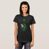 T-shirt Alien avec un design de chat Espace Chat (Devant entier)