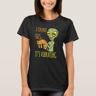 T-shirt Alien Avec Vibration De Chat Purr J'Ai Trouvé Cett
