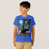 T-shirt Alien Aventure Pooping Chien (Devant entier)