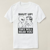 T-shirt Alien avertit l'humain (Design devant)