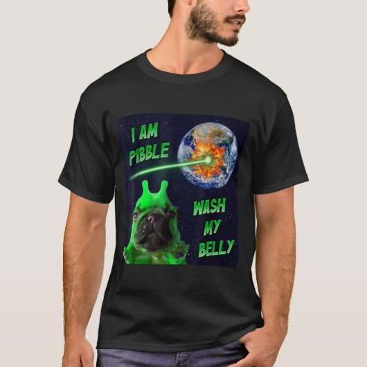 T-shirt Alien Bble Funny Brainrot Dog Meme Space I Am Bble (Devant)