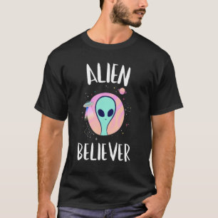 T-shirt Alien Believe Sign Funny UFO For Funny Alien Belie