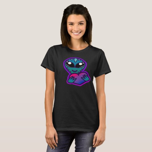 T-shirt Alien Bi Pride (Devant entier)
