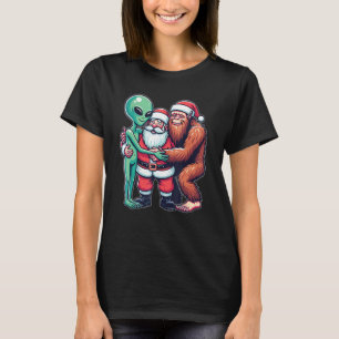 T-shirt Alien Bigfoot et Père Noël Croyant Funny Chris