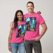 T-shirt Alien Bigfoot Guitare Sasquatch Ufo Cadeaux Pour H (Unisexe)