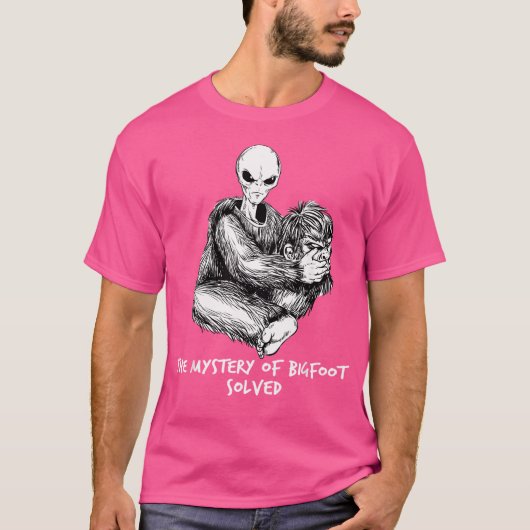 T-shirt Alien Bigfoot Ufo Enduction (Devant)