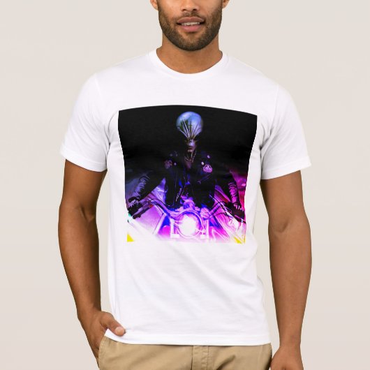 T-shirt Alien Biker (Dreamy Version) (Devant)