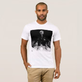 T-shirt Alien Biker (version noir et blanc) (Devant entier)