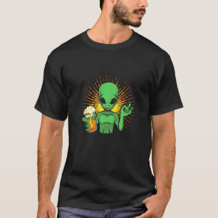 T-shirt Alien Boire de la bière Extraterrestrial