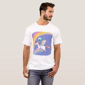 T-shirt Alien chevauchant un Pégase (Devant entier)