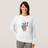 T-shirt Alien comme cuisinier avec Cookbook (Devant entier)