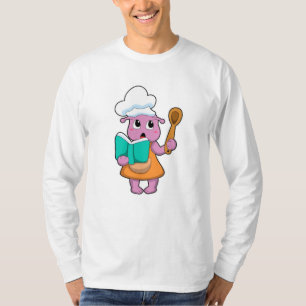 T-shirt Alien comme cuisinier avec Cookbook