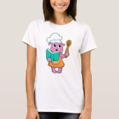 T-shirt Alien comme cuisinier avec Cookbook (Devant)