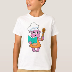 T-shirt Alien comme cuisinier avec Cookbook