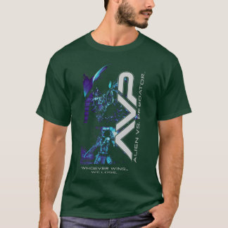 T-shirt Alien contre Predator Qui que soit qui gagne nous