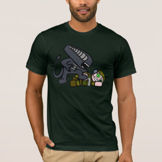 T-shirt Alien contre soldat 2