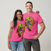T-shirt Alien cool Avec Skateboard (Unisexe)