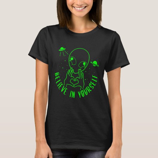 T-shirt Alien cool Buddy proclamant auto-amour Alien Ufo (Devant)