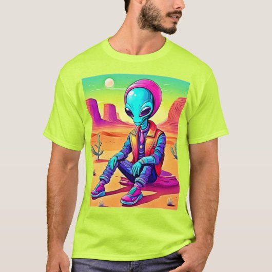 T-shirt Alien Cool Désert Détente (Devant)
