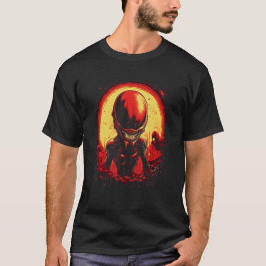 T-shirt Alien Creature Extraterrestrial by Haunted Horror  (Devant)