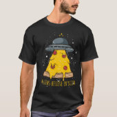 T-shirt Alien Croire à la pizza (Devant)