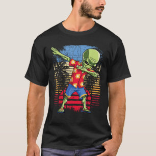 T-shirt Alien Dabant Hawaïen Drôle UFO Hawaï Plage Surf