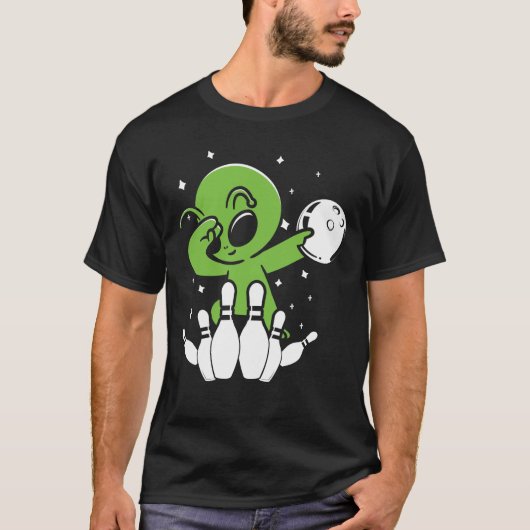 T-shirt Alien Dabbing - Bowling (Devant)