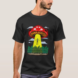 T-shirt Alien De Champignons Chemise Alien Enlèvement Ufo 