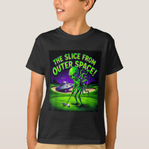 T-shirt Alien de golf drôle la tranche de l'espace