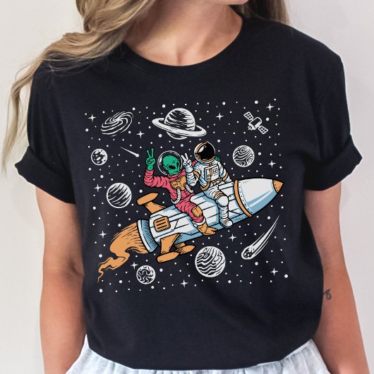 T-shirt Alien de l'espace - astronaute