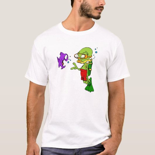 T-shirt Alien de plongée à l'air (Devant)