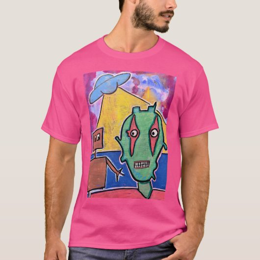 T-shirt Alien de robots (Devant)