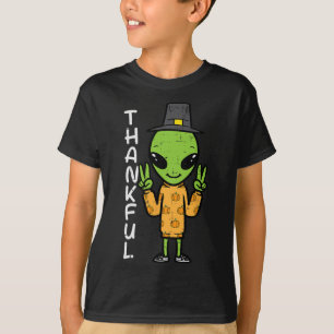 T-shirt Alien de Thanksgiving Thankful Funny Fall Space Me