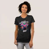 T-shirt Alien Drummer's Beat - Funky Alien Graphic (Devant entier)