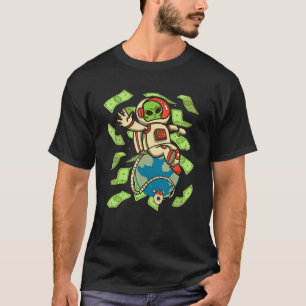 T-shirt Alien Earth Money Investir Expert Space Money
