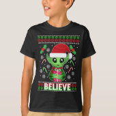 T-shirt Alien Elf - Doux de Noël moche (Devant)