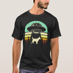 T-shirt Alien Enlèvement Rouge Bleu Heeler Chien de bétail