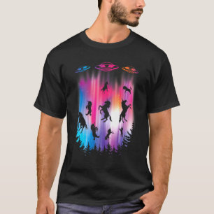T-shirt Alien Enlèvement Unicorn Soucoupe volante Ufo