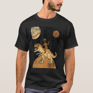 T-shirt Alien équitation Dinosaur Histoire des Noirs Mois 