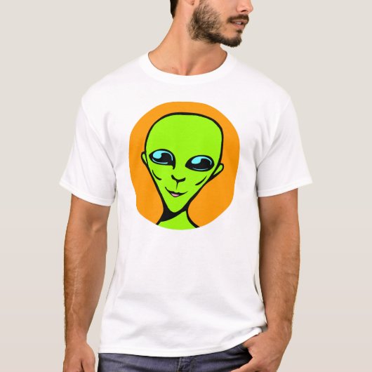 T-shirt Alien/ET heureux (conception ronde) (Devant)