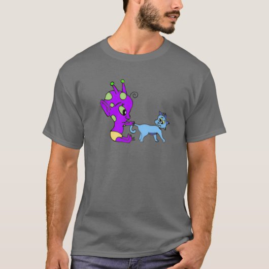 T-shirt Alien et Kitty (Devant)