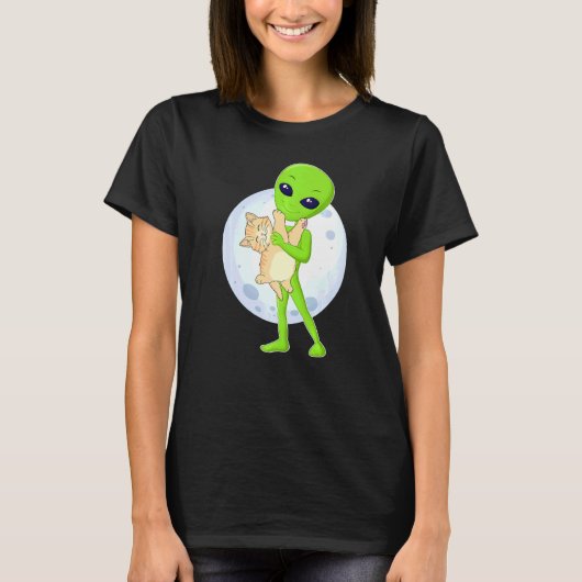 T-shirt Alien Et Le Chat Ufo 51 Zone J'Ai Toujours Croi (Devant)
