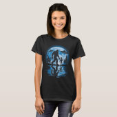 T-shirt Alien Et Lune Bigfoot (Devant entier)