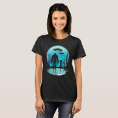 T-shirt Alien Et Lune Bigfoot (Devant entier)