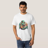 T-shirt Alien et Pug (Devant entier)