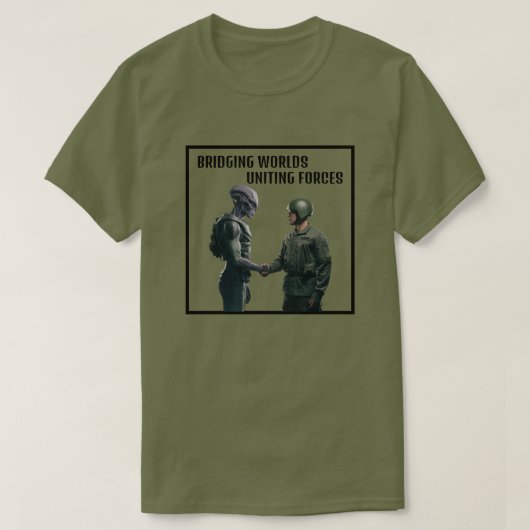 T-shirt Alien et soldat (Design devant)