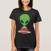 T-shirt Alien et vaisseau spatial (Devant)