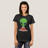 T-shirt Alien et vaisseau spatial (Devant entier)